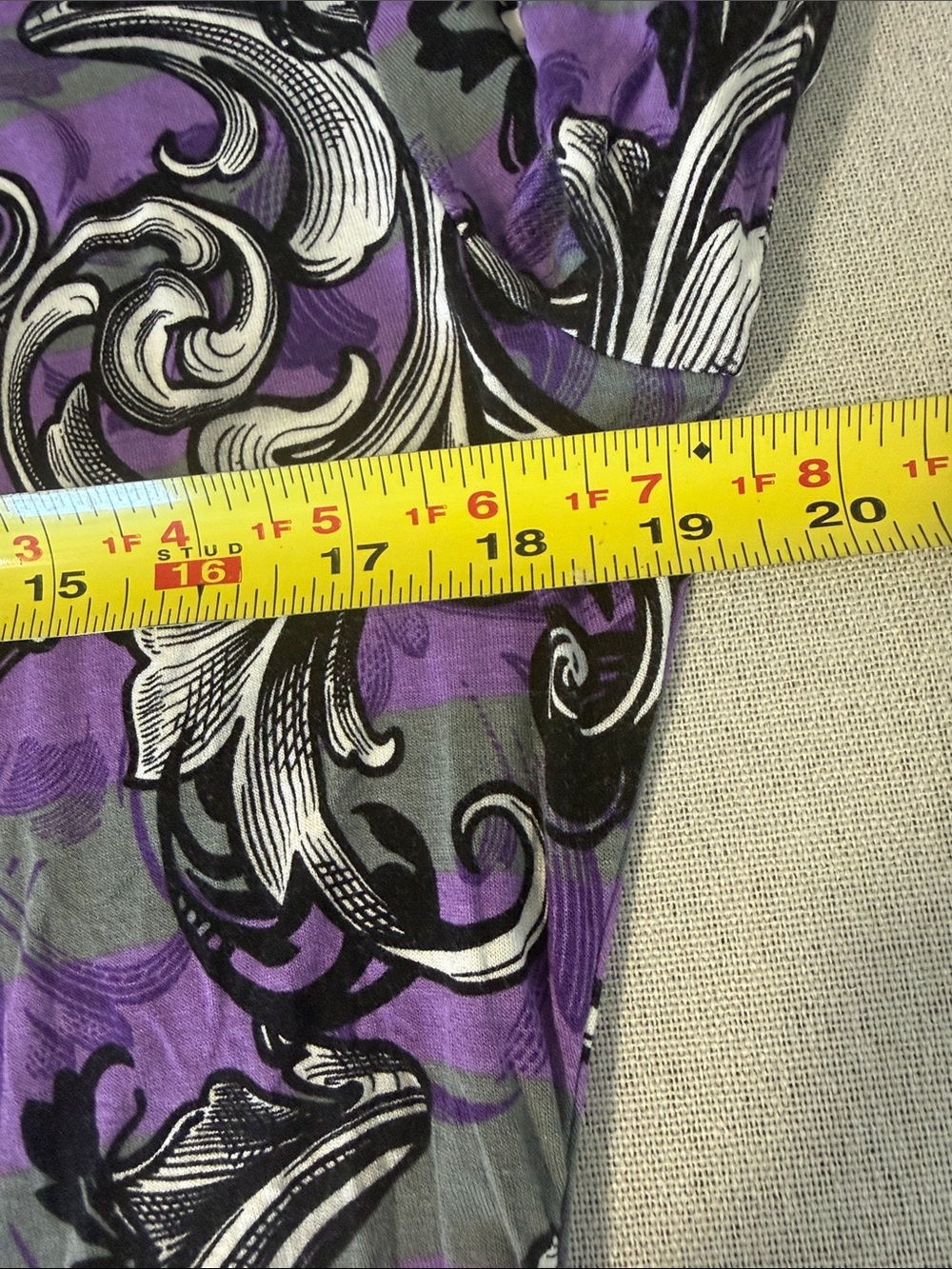 New York & Company Purple Swirl Print Women's Top SZXL - Picture 10 of 15
